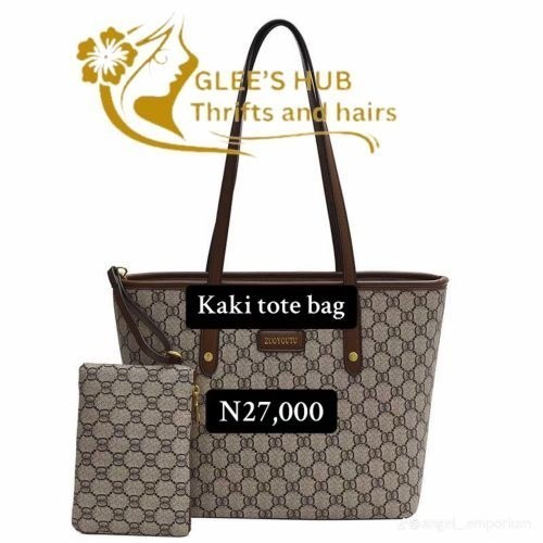 Kaki tote bag
